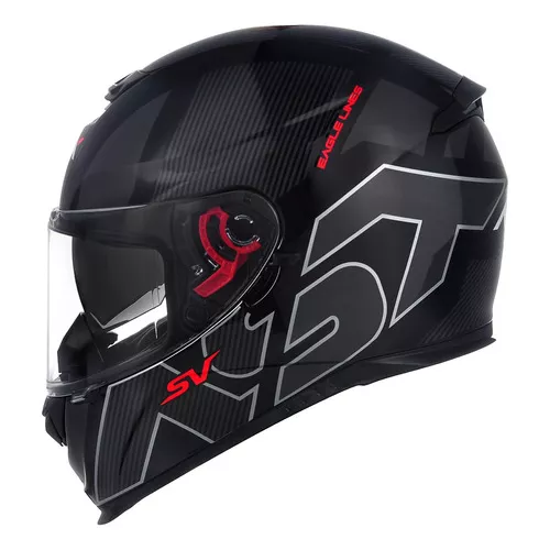 Imagem do Capacete ASX Eagle Preto, combinando segurança, conforto e estilo para motociclistas.