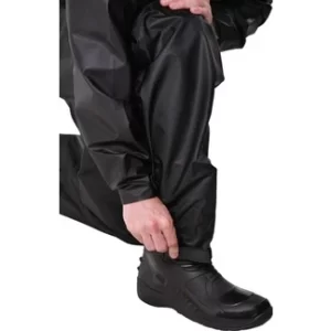 Costuras seladas na capa de chuva PVC para motoqueiro